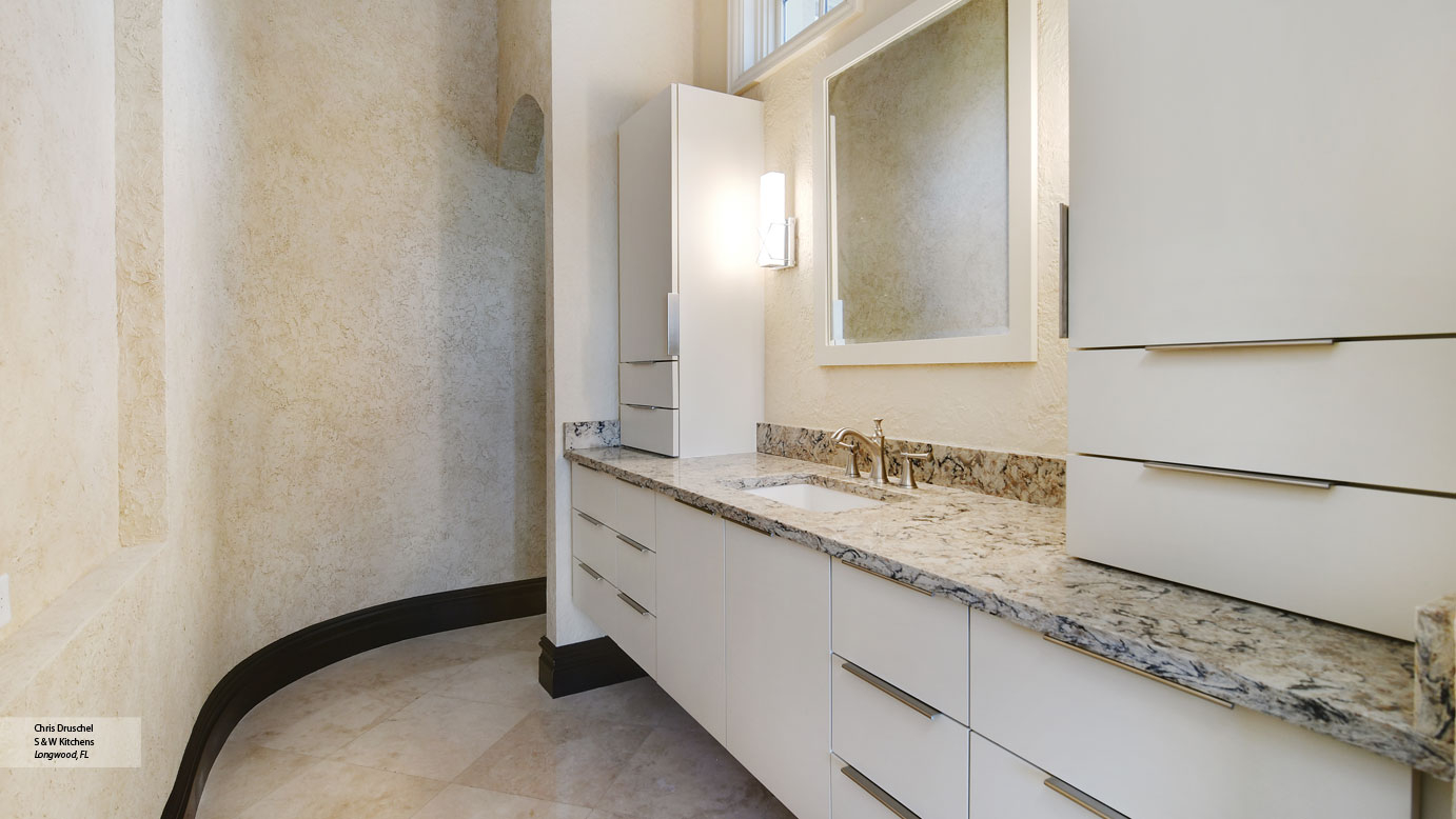 Modern Bathroom With Slab Cabinet Doors Omega within dimensions 1382 X 778