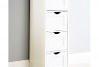 Modern Shaker Baltimore White 4 Drawer Storage Bathroom Cabinet for dimensions 1332 X 1332