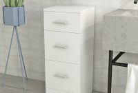 Modern White 3 Drawers Cupboard Cabinet Base Unit Storage Bathroom intended for proportions 1000 X 1000