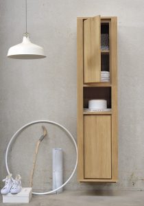 Oak Shadow Tall Bathroom Cabinet Ethnicraft New House Oak with sizing 1750 X 2500