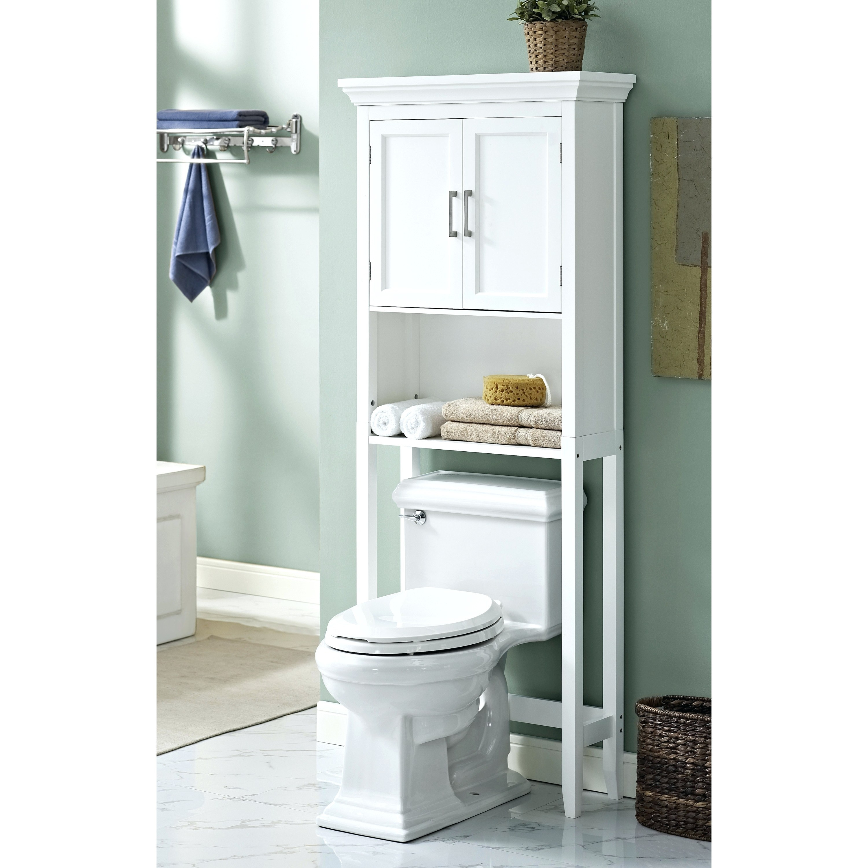 Over The Tank Bathroom Space Saver Cabinet Honey Can Do Bathroom with dimensions 3000 X 3000