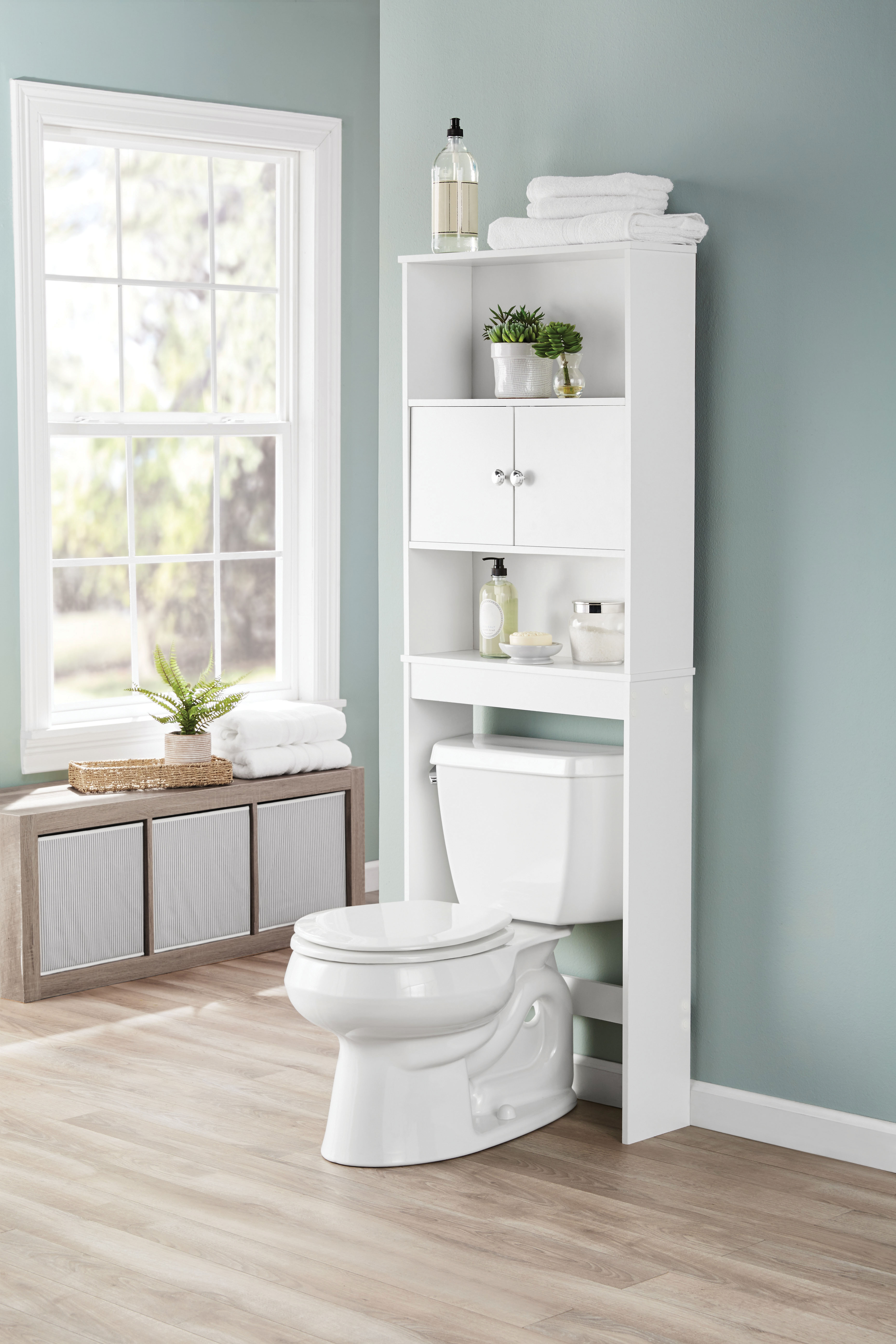 Over The Toilet Storage Cabinet Bathroom Space Saver Bath Organizer intended for dimensions 3717 X 5575