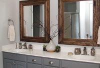 Painted Bathroom Cabinets Gray And Brown Color Scheme Decorating throughout size 750 X 1125