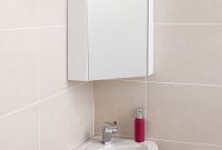 Premier Mayford High Gloss White 459mm Corner Mirror Cabinet in proportions 810 X 1050