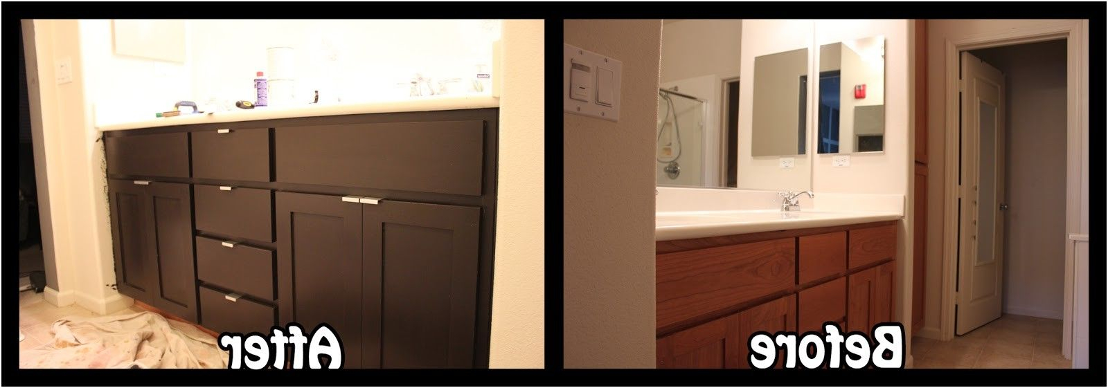 Refacing Bathroom Cabinets Before After Kitchen Cabinet Refacing throughout size 1600 X 561