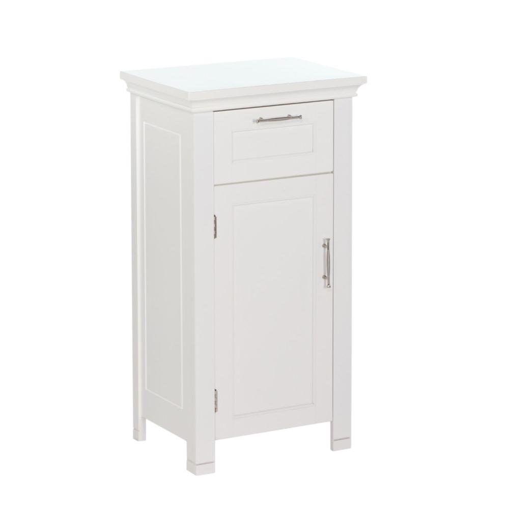 Riverridge Home Somerset Collection 16 In W X 30 In H X 12 In D Single Door Floor Cabinet In White with proportions 1000 X 1000