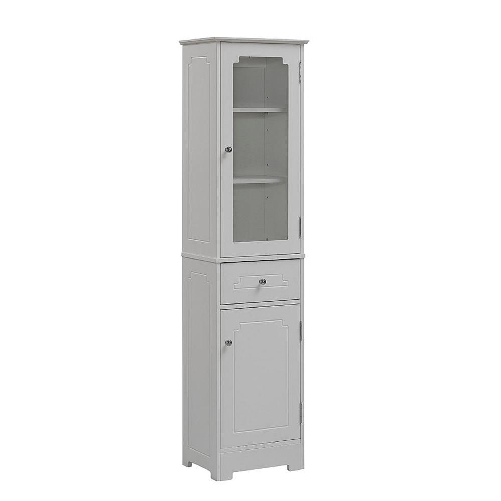 Runfine 16 In W X 64 In H X 12 In D Wood Bathroom Linen Storage intended for proportions 1000 X 1000