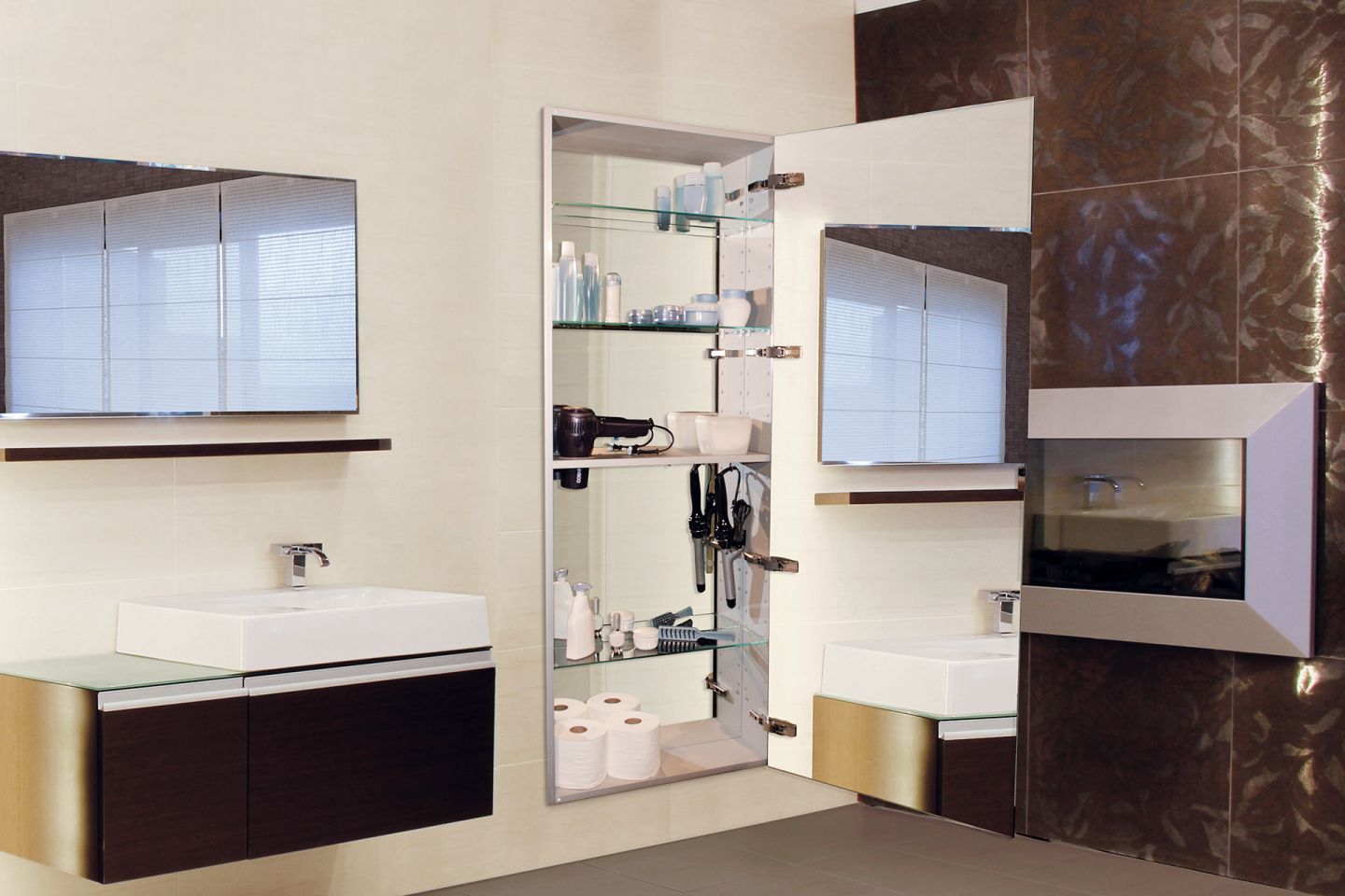 Sidler Tall Collection Full Length Mirror With Storage with dimensions 1440 X 960