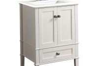 Simpli Home Chelsea 24 In Bath Vanity In Soft White With Quartz inside proportions 1000 X 1000