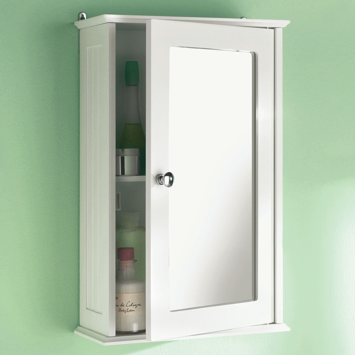 Single Mirror Door Bathroom Cabinet Wooden Indoor Wall Mountable intended for size 1500 X 1500
