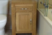 Solid Oak Bathroom Basin Cabinet 60cm Wide X 80cm High Single Door intended for measurements 1600 X 1487