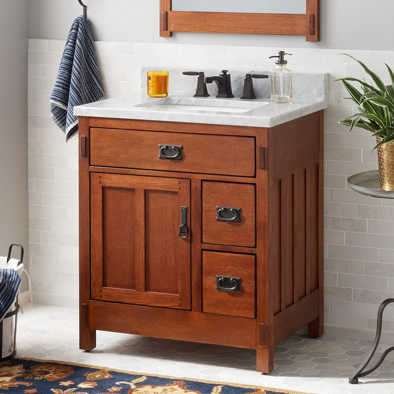 Solid Wood Vanity Signature Hardware inside proportions 1500 X 1500