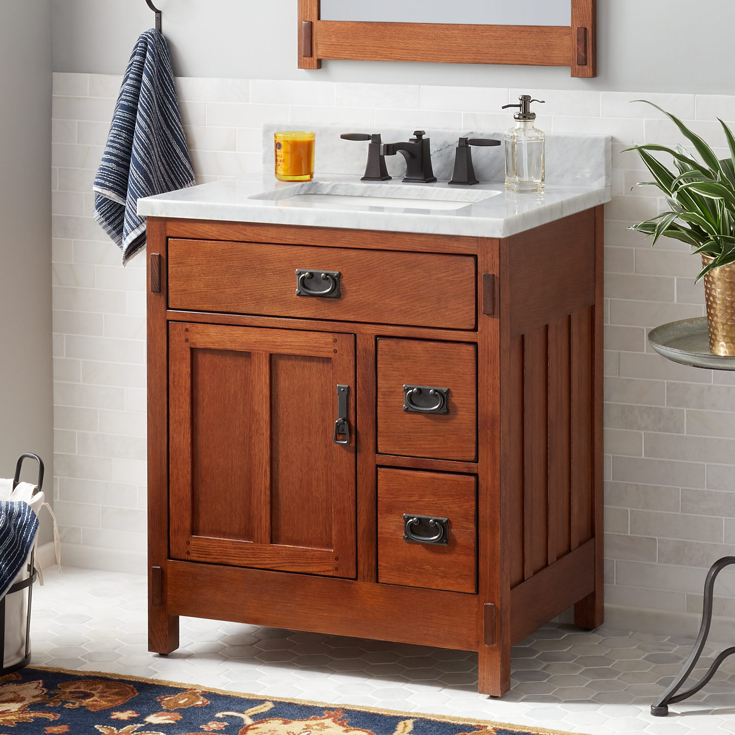 Solid Wood Vanity Signature Hardware intended for measurements 1500 X 1500