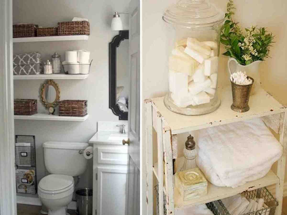 Storage Ideas For Small Bathrooms With No Cabinets Bathroom with measurements 1200 X 900