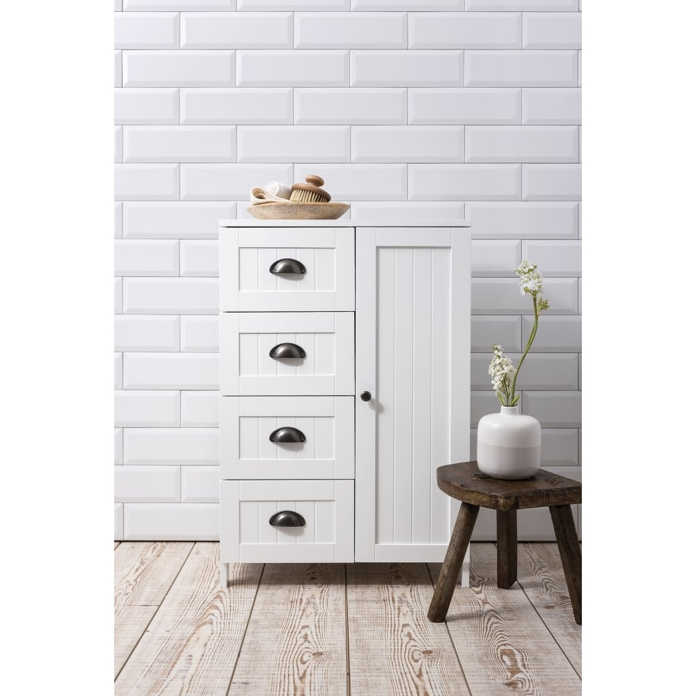 Stow Bathroom Cabinet Storage Cupboard In White Noa Nani with regard to sizing 1000 X 1000