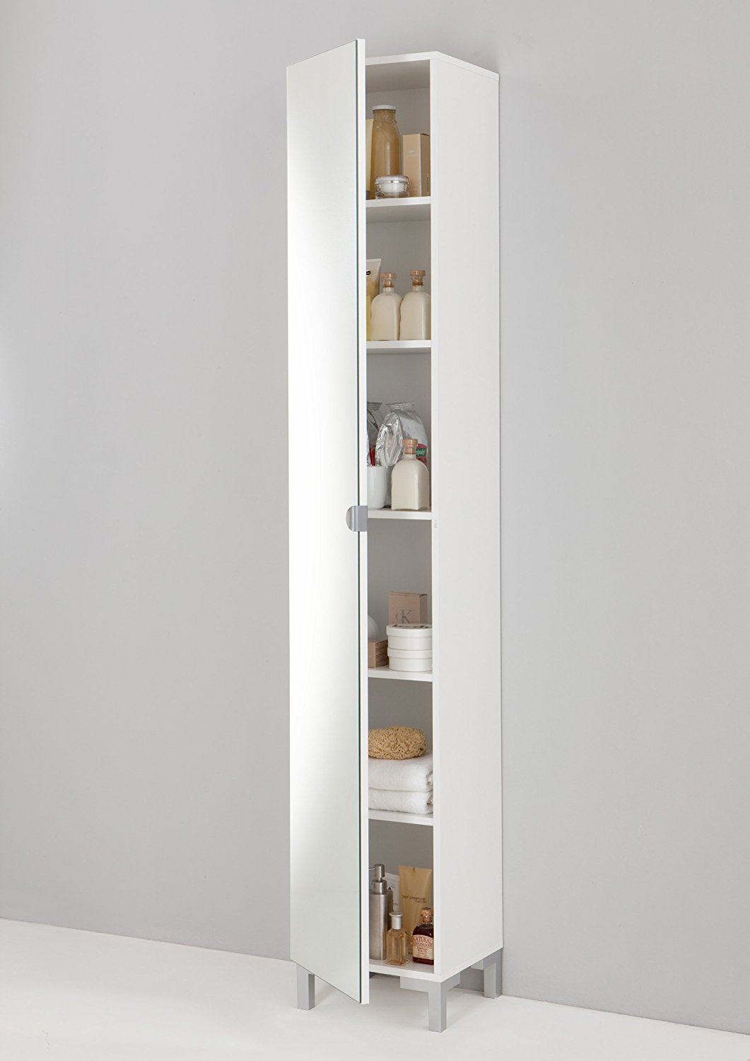Tall Narrow Mirrored Bathroom Cabinet Mirrors Peaceful Design With inside sizing 1061 X 1500