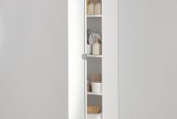 Tarra Floor Standing Tall Cabinet Tallboy In White Finish With with sizing 1061 X 1500