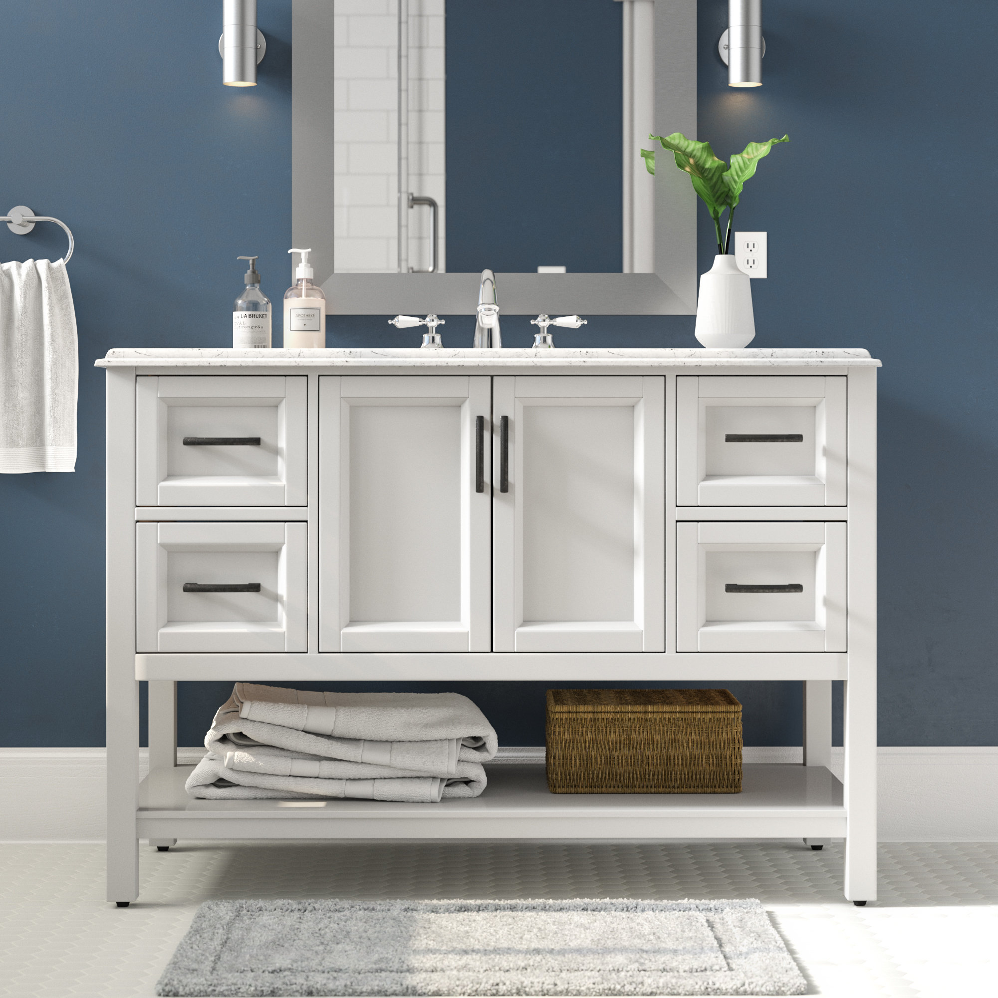 The Twillery Co 48 Single Bathroom Vanity Base Only Reviews regarding size 2000 X 2000