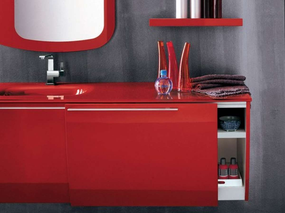 Trendy And Attractive Modern Red Bathroom Furniture Artesi Cute with measurements 1200 X 899