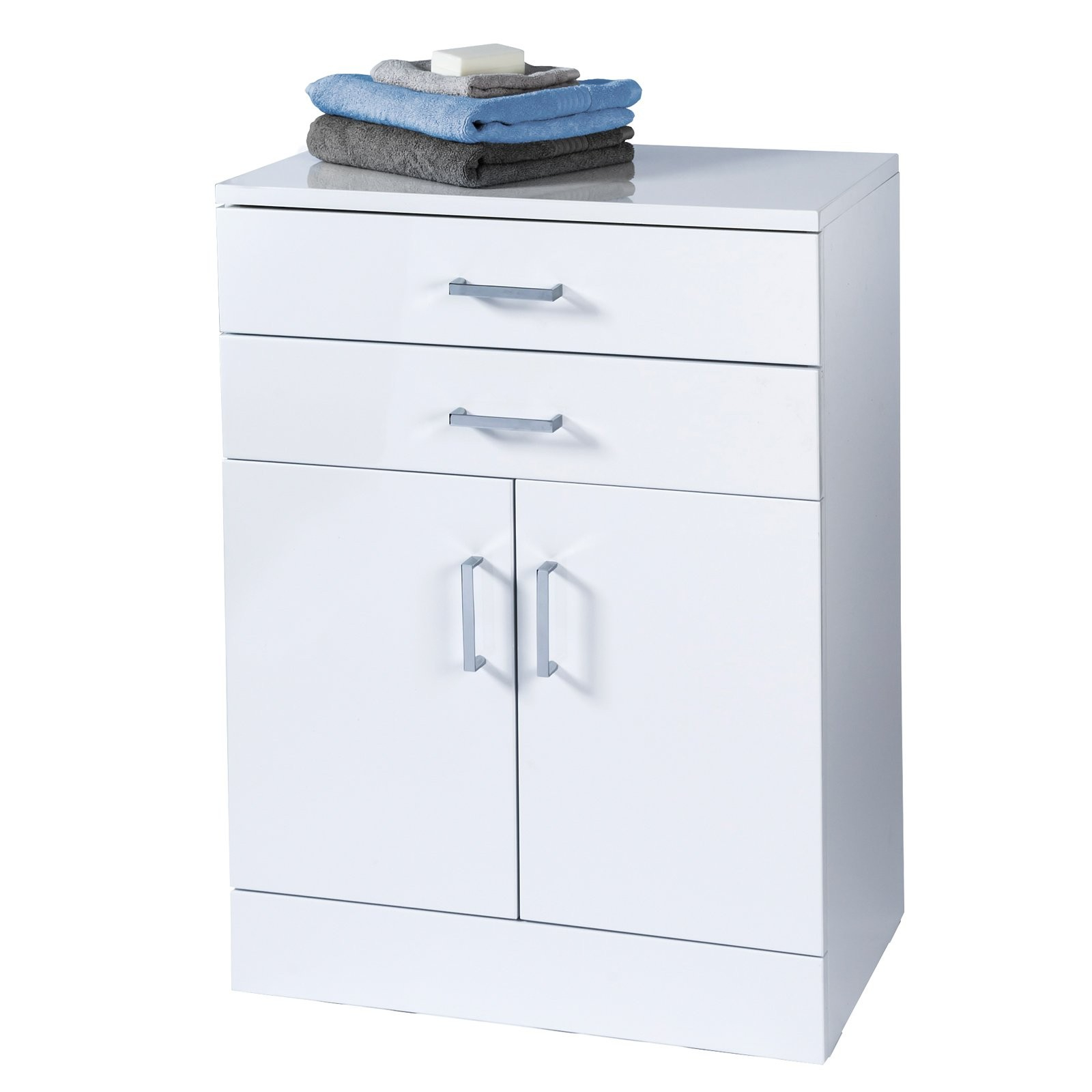Trento Freestanding White Gloss Bathroom Cabinet Showerdrape Flubit with regard to measurements 1600 X 1600