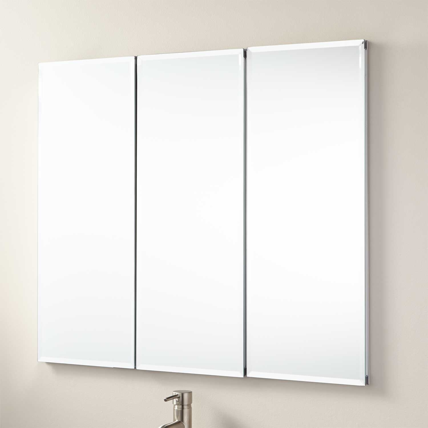 Tri Fold Mirror Bathroom Cabinet Mirrors Longview Recessed Mount in sizing 1500 X 1500