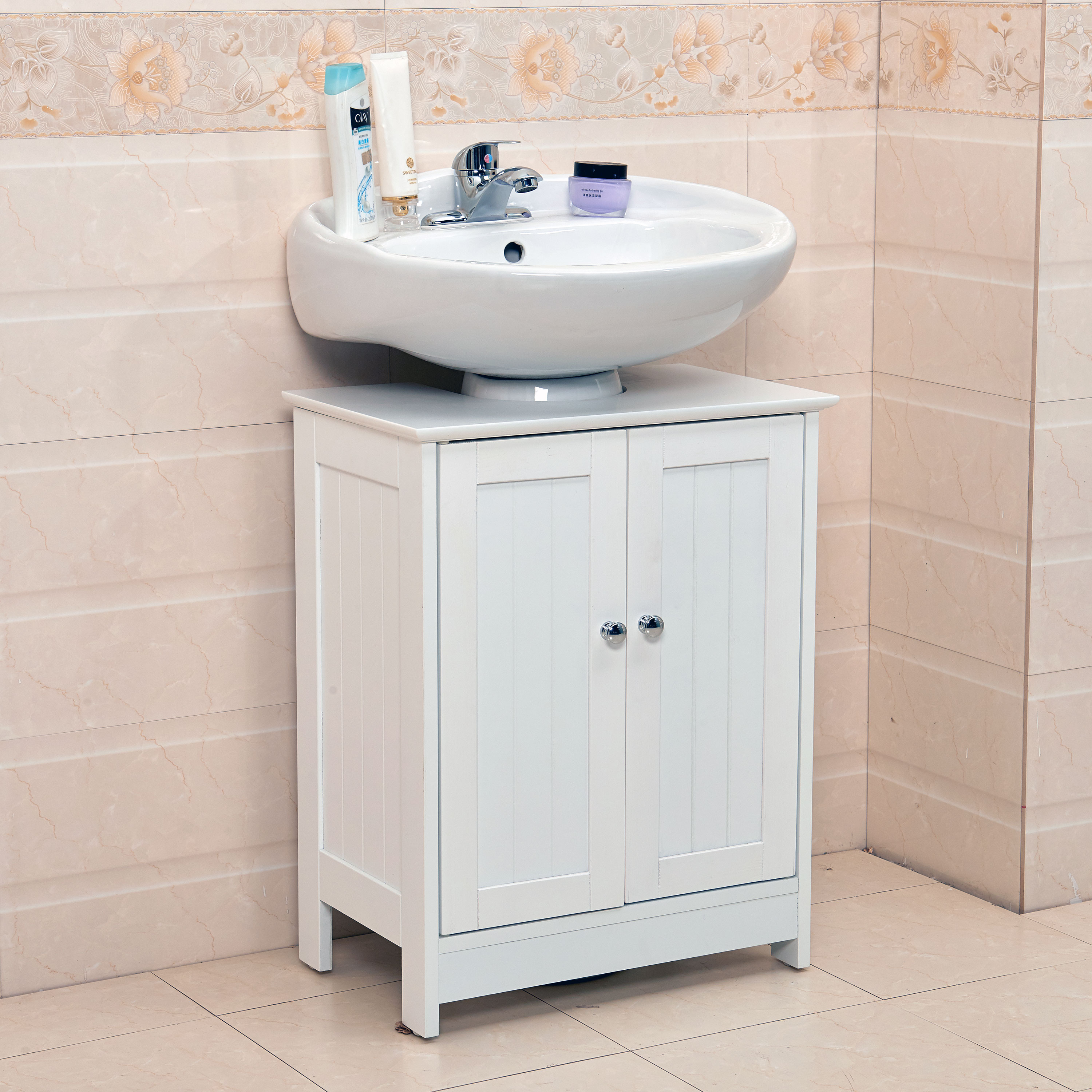 Undersink Bathroom Cabinet Cupboard Vanity Unit Under Sink Basin inside measurements 3000 X 3000