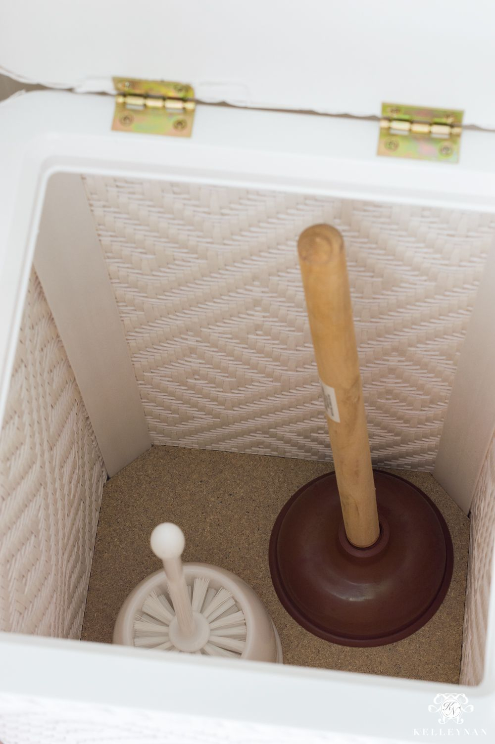 Using A Hamper As A Clever Storage Solution For Bathroom Plunger And pertaining to measurements 1000 X 1504