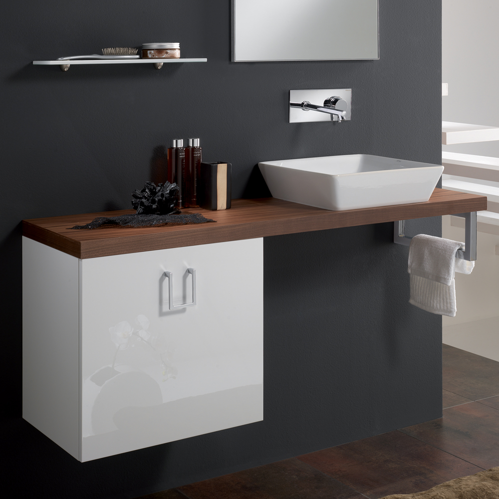 Veneered Walnut High End Bathroom Sink Vanity Stand within measurements 1000 X 1000
