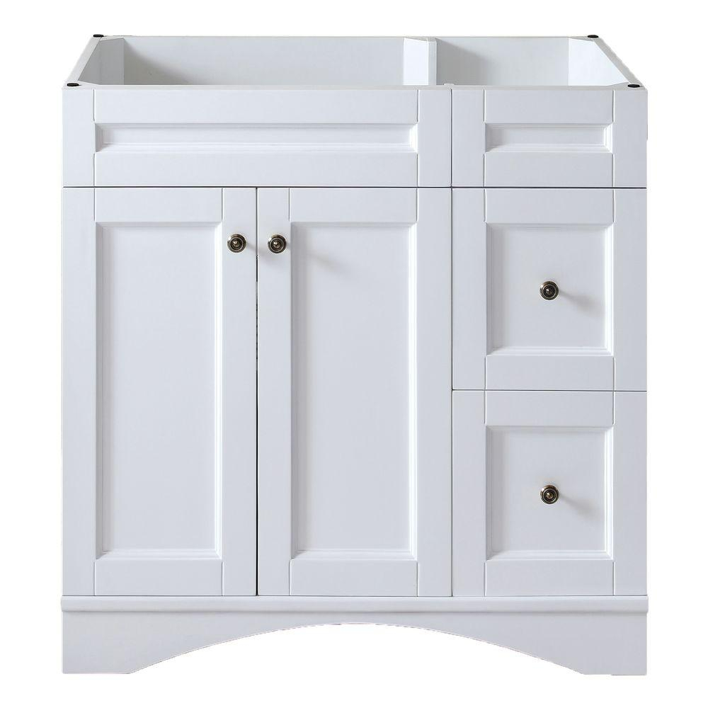 Virtu Usa Elise 36 In W Bath Vanity Cabinet Only In White Es 32036 within proportions 1000 X 1000