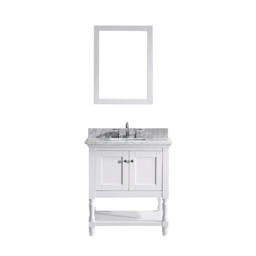 Virtu Usa Julianna 32 In W Bath Vanity In White With Marble Vanity with regard to sizing 1000 X 1000