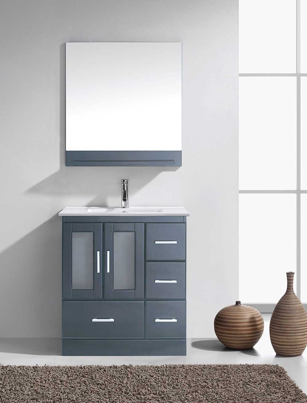 Virtu Usa Zola 30 Single Bathroom Vanity Cabinet Set In Grey within measurements 1000 X 1313