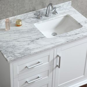White And Grey Textured Marble Top For Best Bathroom Vanity Cabinet pertaining to measurements 1024 X 1024