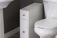 White Narrow Bathroom Cabinet Slim Storage Drawers Toilet Paper intended for sizing 1600 X 1600