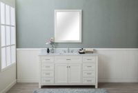 White Shaker 60 Bathroom 8 Drawers Vanity W Marble Top intended for sizing 1500 X 1000