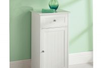White Wooden Bathroom Cabinet Cupboard 1 Door 1 Drawer Freestanding for dimensions 1500 X 1500