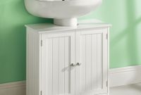 White Wooden Bathroom Wall Mount Storage Cabinet Under Sink Cupboard for sizing 1500 X 1500