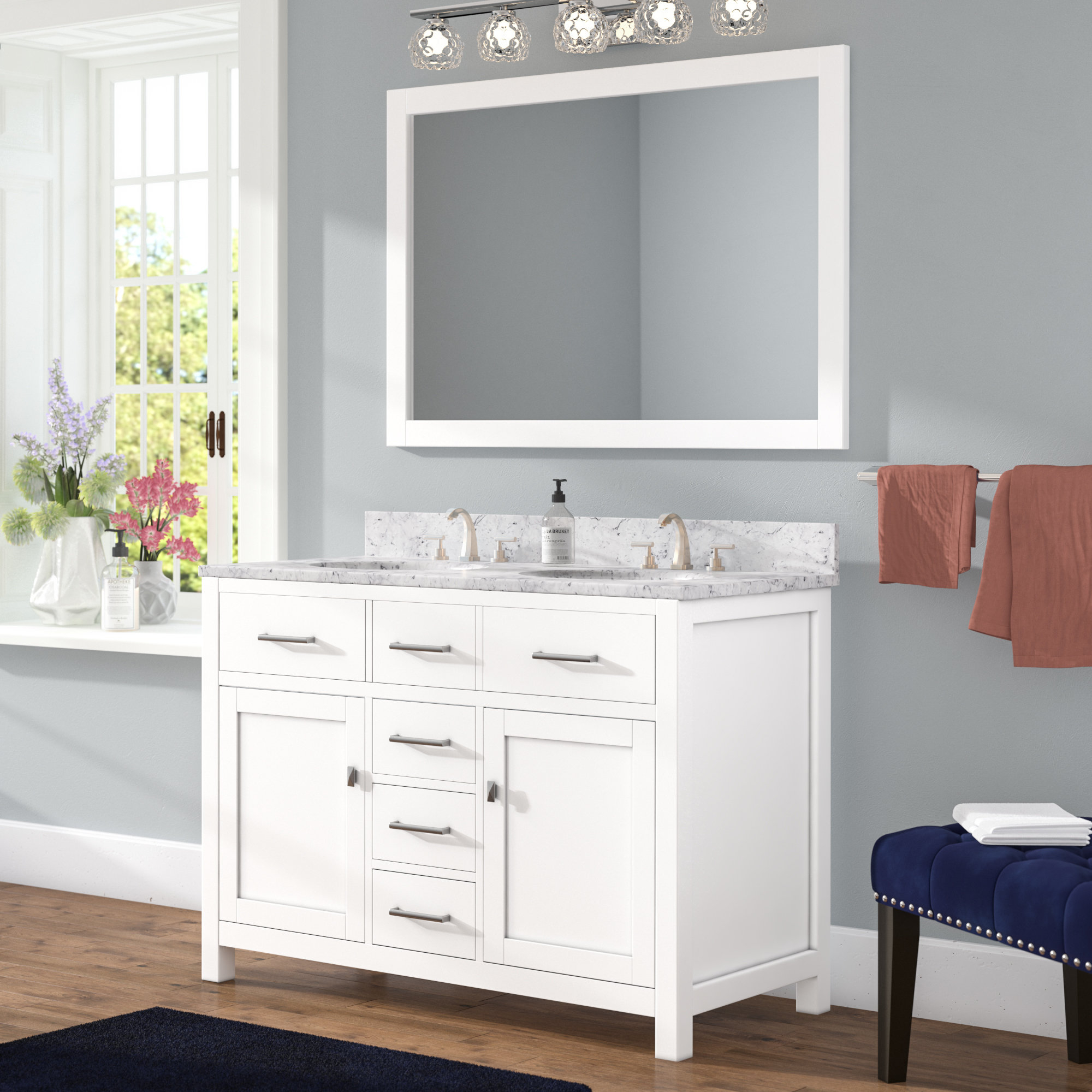 Willa Arlo Interiors Sverre 48 Double Bathroom Vanity Set With with dimensions 2000 X 2000