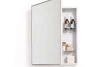 Wireworks Slimline Bathroom Cabinet 550 Oyster White Black Design pertaining to sizing 1000 X 1000