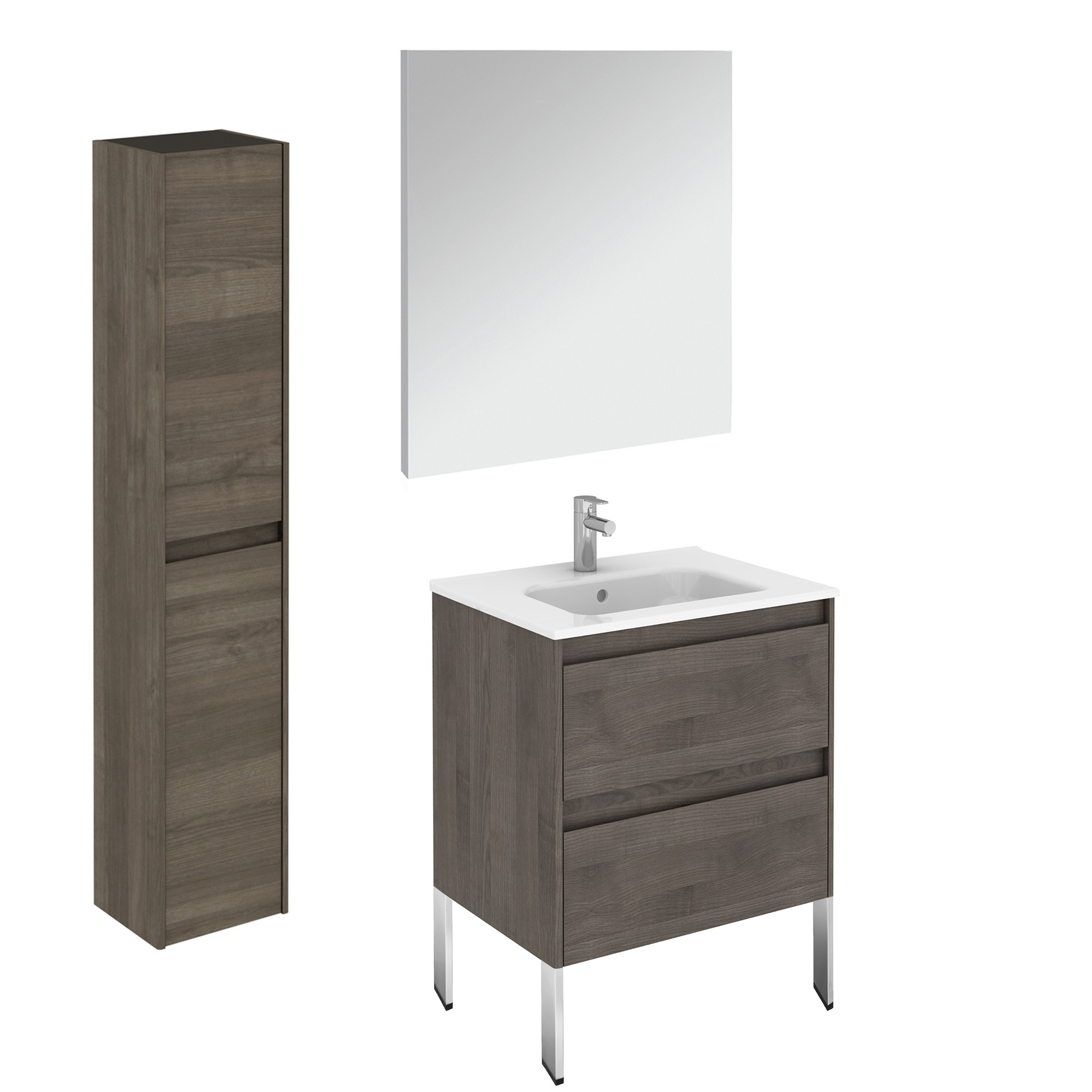 Ws Bath Collections Ambra 60f Pack 2 Free Standing Bathroom Vanity with proportions 2000 X 2000