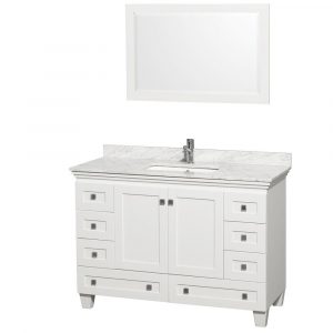 Wyndham Collection Acclaim 48 In Vanity In White With Marble Vanity intended for size 1000 X 1000