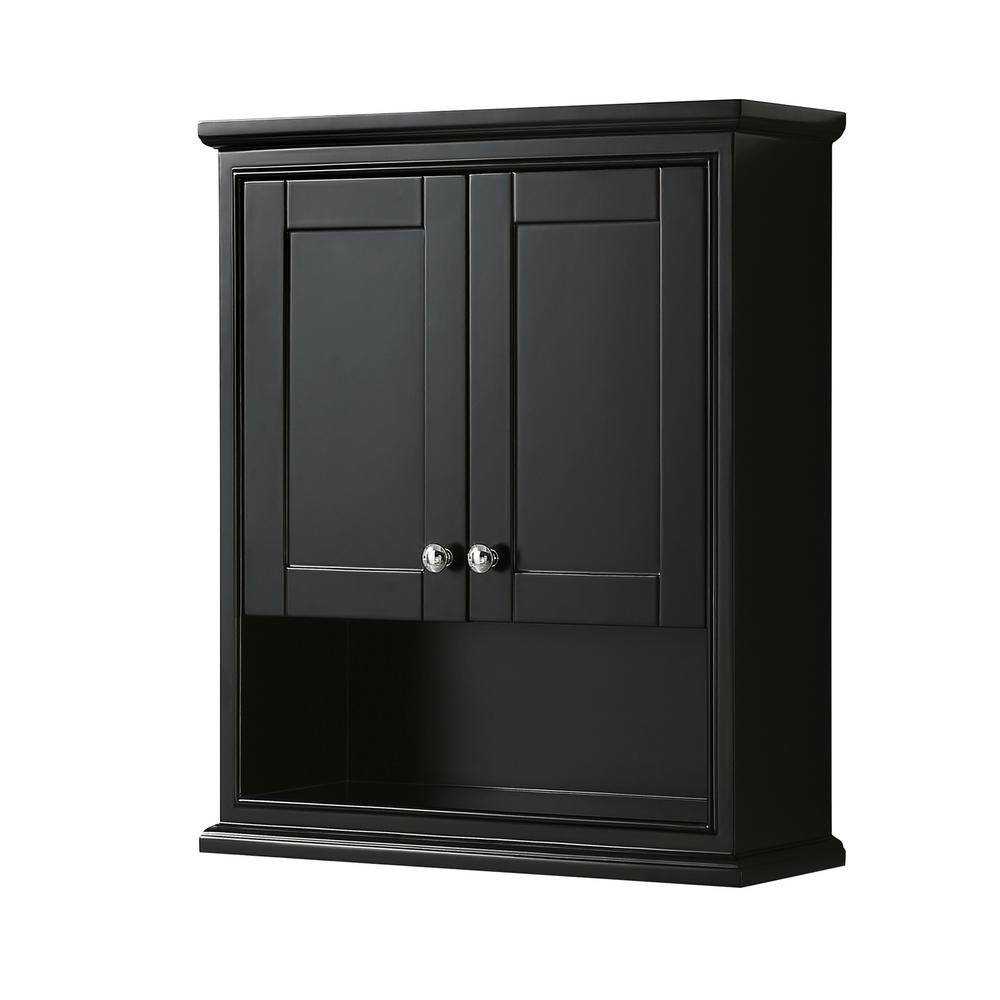 Wyndham Collection Deborah 25 In W X 9 In D Bathroom Storage Wall pertaining to dimensions 1000 X 1000