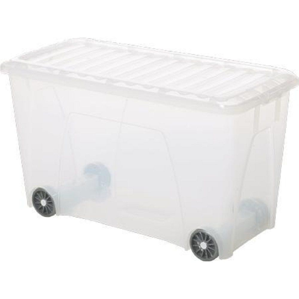 115lt Nice Plastic Storage Box With Wheels And Clearfrosted Lid with sizing 1000 X 1000