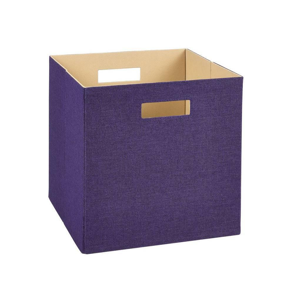 13 X 13 X 13 Purple Decorative Fabric Storage Bin Toy Book inside measurements 1000 X 1000