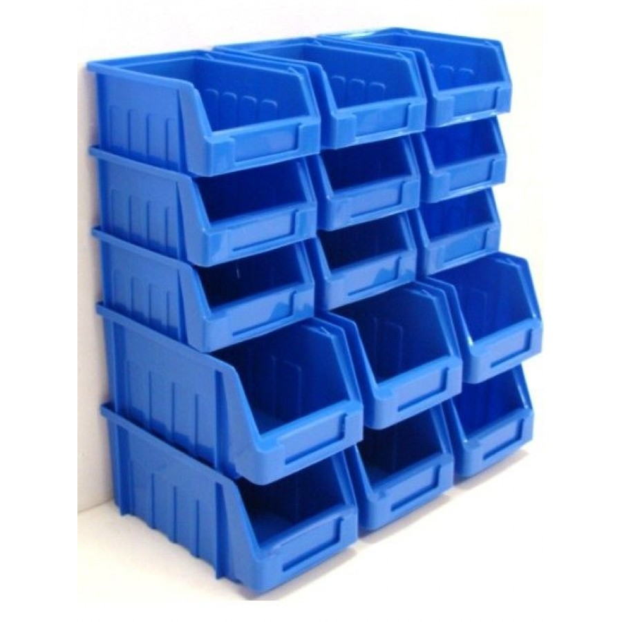 15 Free Standing Plastic Parts Storage Bins Set Red Blue Or Yellow pertaining to measurements 900 X 900
