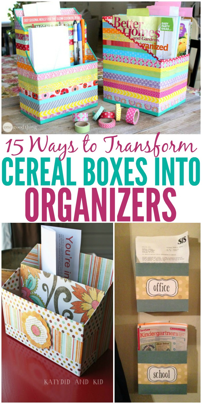 15 Ways To Make Cereal Box Organizers for measurements 700 X 1400