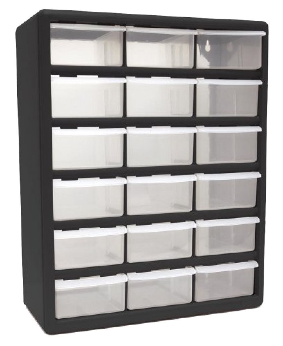 18 Drawer Large Plastic Parts Bin Toy Storage Organizer Cabinet for size 982 X 1200