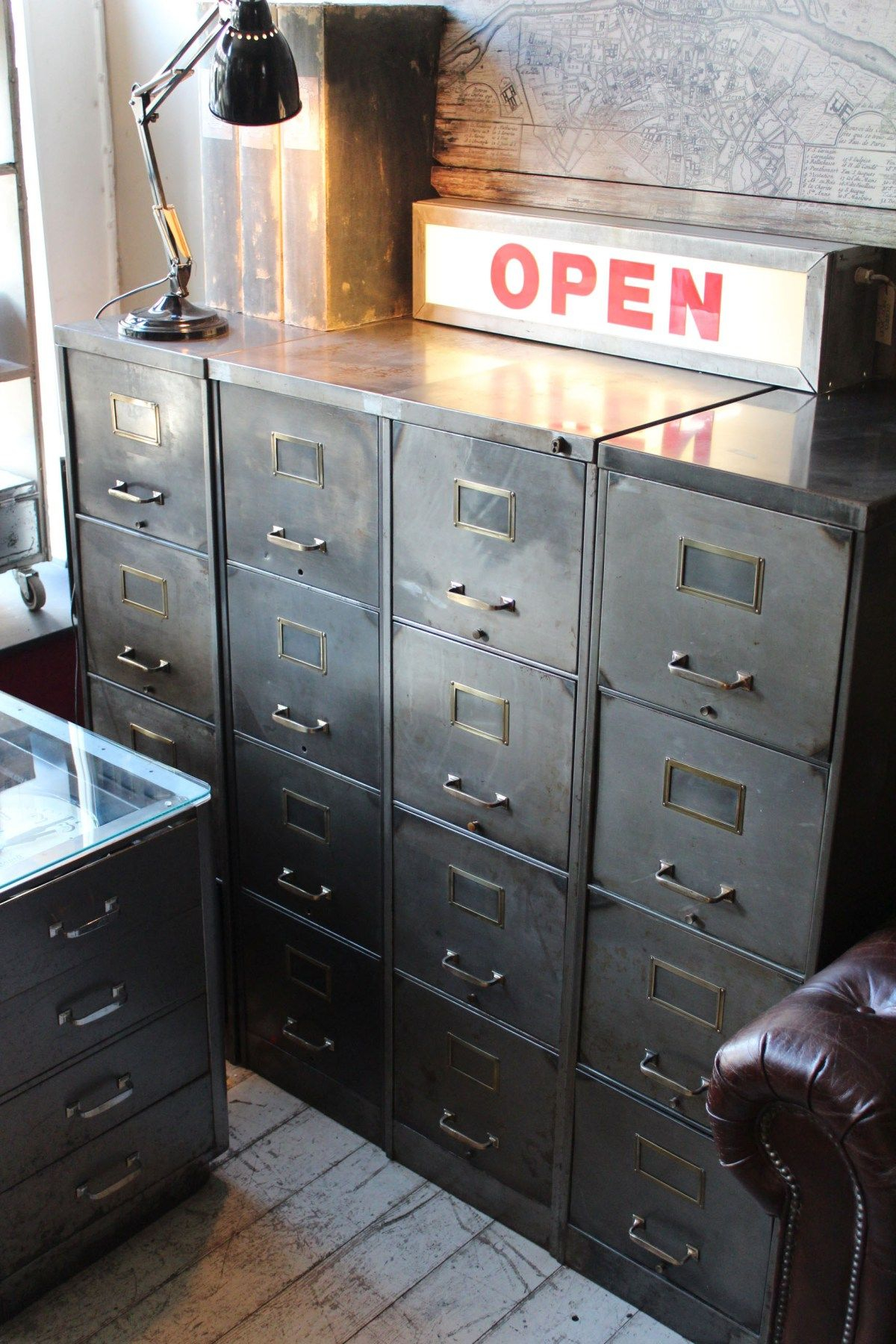 1940s Filing Cabinet Bare Metalcategorieshomeofficeindustrial inside proportions 1200 X 1800