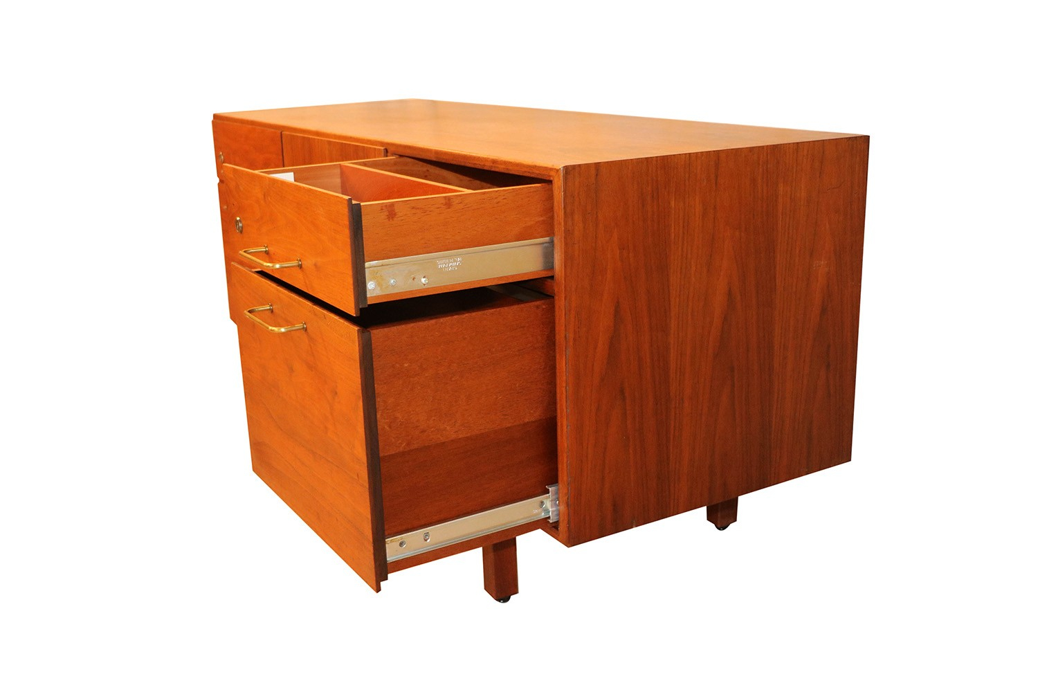 1960s Mid Century Jens Risom Walnut File Cabinet Credenza in sizing 1500 X 1000
