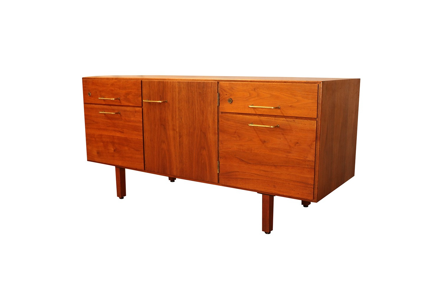 1960s Mid Century Jens Risom Walnut File Cabinet Credenza intended for sizing 1500 X 1000