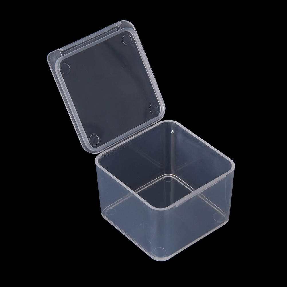 1pcs Plastic Transparent Small Square Boxes Packaging Storage Box inside sizing 1002 X 1002